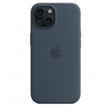 Чехол Apple iPhone 15 Silicone Case MagSafe Storm Blue силиконовый цвета синий шторм MT0N3FE/A