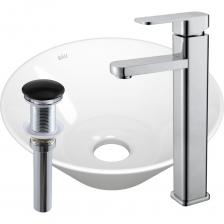 Комплект для ванной от BAUEDGE - современное и оригинальное решение для оснащения ванной комнаты. Раковина чаша накладная круглая BAU Dream D43, белая Раковина накладная устанавливается на столешницу, тумбочку или стол и в отличие от встраиваемой, не врезается в ее поверхность. Накладные раковины смотрятся очень оригинально и, при желании оборудовать ванную комнату в духе "Hi-tech", такой выбор будет беспроигрышным. Раковина выполнена из фарфора. Идеально подходит для накладных тумб арт BD1060 и BD1080! Чтобы не занимать место крупногабаритными конструкциями, стоит приобрести накладную раковину. Раковина BAU Hotel подходит для тумб со столешницей практически любых фирм, например: Roca, Cersanit, Triton, Акватон, Акванет, Aqwella, Grossman, Belbagno, Runo и многих других. Раковина изготовлена из санфарфора. Смеситель для раковины Fmark FS8111 предназначен для подачи горячей и холодной воды в ванных помещениях. Модель оснащена керамическим картриджем, обеспечивающим плавный ход рычага смесителя, контроль и точность при выборе напора и температуры воды. Изделие выполнено из нержавеющей стали, отличающейся прочностью, долговечностью и устойчивостью к перепадам температур. Выпуск для раковины BAU клик-клак, черный – это удобная система слива, долговечность и элегантный внешний вид водосливной арматуры. Выпуск для умывальника имеет элегантный внешний вид и черную крышку.