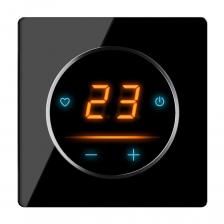 Комплект: Терморегулятор OneKeyElectro c WiFi ОКЕ-25 + рамка стеклянная Чёрный