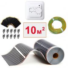 Инфракрасный пленочный теплый пол Теплософт 10 м?, 2200 Вт с терморегулятором