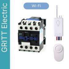 Умный контактор GRITT Electric 25А 220AC c дистанционным управлением 433 + WiFi, A2101WF