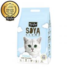Kit Cat SoyaClump Soybean Litter Baby Powder соевый биоразлагаемый комкующийся наполнитель для котят с ароматом детской присыпки повседневный супер премиум для всех возрастов Сингапур 1 уп. х 1 шт. х 5 кг