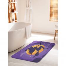 Коврик для ванной противоскользящий на пол 60х100 см станет ярким акцентом для создания домашнего уюта в интерьере вашей ванной комнаты. Большой половик для ванной, душевой и туалета выполнен из мягкого и приятного материала велсофт (100% полиэстер) с тонкой прослойкой из поролона. Велсофт- мягкий ворс, который обеспечивает комфортное прикосновение при хождении босиком. Основание изделия изготовлено из нетканого материала с антискользящим покрытием, что предотвращает его скольжение по плитке и кафелю. Края прямоугольного коврика надежно обработаны, не распушатся (не деформируются) во время эксплуатации. Быстро высыхает и не теряет своих свойств при длительном контакте с влагой. Универсальное изделие подходит для использования в бассейне, сауне, спальне в качестве прикроватного коврика и как коврик для детей. Аксессуар для ванной мгновенно впитывает влагу, быстро сохнет и не линяет. Уход: стирать при температуре 30-40 градусов, выбирая деликатный режим стирки и отжим не более 800 оборотов. НЕ ОТБЕЛИВАТЬ! Декоративная защитная подстилка с фотопринтом подходит для дома и дачи, хороший подарок маме, бабушке, папе, дедушке на День рождения, юбилей и новоселье. В комплект к коврику вы можете подобрать шторку для ванной и корзинку для белья под брендом JoyArty. Яркость рисунка может отличаться от изображения на сайте. Допустимо отклонение в размерах +- 2 см.