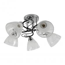 Люстра классическая ЭкономСвет 12261/5CR+BK WT+CL представляет собой стильное и функциональное решение для освещения вашего помещения. Она выполнена в современном стиле и сочетает в себе черные и хромированные элементы, что придает ей элегантный вид. Люстра оснащена пятью плафонами под лампы с цоколем E27, что обеспечивает мощность освещения до 300 Вт, позволяя эффективно осветить площадь до 11 м?. Конструкция накладного типа с креплением на планку упрощает установку. Плафоны из стекла с глянцевой и матовой поверхностью направлены вниз, что способствует равномерному распределению света. Высота люстры составляет 28 см, а диаметр 53 см, что делает ее подходящей для различных интерьеров.