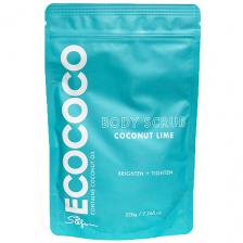 ECOCOCO Скраб для тела для сияния и упругости Лайм и Кокос Body Scrub Coconut Lime 220