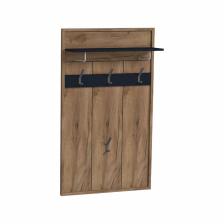 Вешалка навесная в прихожую Nature 76, 782x245x1329 мм, цвет дуб табачный craft/чёрный