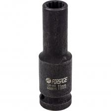 Глубокая двенадцатигранная головка ударная Головка ударная глубокая 12-гранная 11 мм, 1/2''DR Forsage F-4488511(54909)