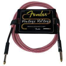 Кабель гитарный, Fender Vintage Voltage, 3м, красно-белый