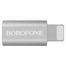 Переходник Borofone OTG MicroUSB - Lightning BV5 Серебряный
