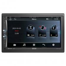 Беспроводное подключение Поддержка ANDROID AUTO и CarPlay Изменяемая многоцветная подсветка элементов управления Совместимость с форматами: MP3/WMA/AAC/AVI/MKV/MOV/MP4/JPEG/BMP/GIF/PNG FM радиотюнер Полнофункциональный пульт ДУ Двухканальный линейный выход RCA Дополнительный аудиовход на передней панели Видеовход на камеры заднего вида Выход на сабвуфер Максимальная мощность 4х50 Вт