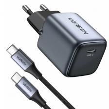 СЗУ UGREEN CD319 Nexode USB-C 30W + кабель Type-C (25257) Серый