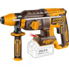 Аккумуляторный перфоратор BL 20В, 2,5Дж без АКБ и ЗУ SUPER INGCO CRHLI20268 INDUSTRIAL предназначен для сверления отверстий в бетоне, кирпиче и природном камне, а также для легких долбежных работ. Он также пригоден для сверления отверстий в древесине, металле, керамике и синтетических материалах. Рекомендуемый АКБ для перфоратора не менее 4.0Ач. Перфоратор имеет небольшой вес и низкий уровень вибрационной отдачи, что заметно снижает утомляемость оператора и делает работу с инструментом комфортной, Регулировка оборотов: есть (нажатием на клавишу), Модель оборудована мощным бесщеточным двигателем, что обеспечивает отличную производительность и долгий срок службы, Есть безударный режим работы для использования инструмента в качестве шуруповерта, В комплекте с инструментом не поставляется аккумулятор и зарядное устройство, что позволяет выбрать аккумулятор емкостью 4,0/5,0/6,0/7,5 А.ч. под ваши задачи и время работы.