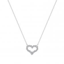 Серебряное шейное украшение с фианитами