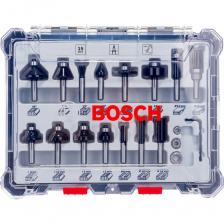 Набор фрез по дер. Bosch 2607017472 d(посад.)=8мм (фрезеры) (упак.:15шт)