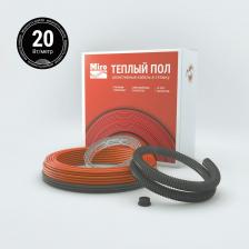Нагревательный кабель в плиточный клей Miro 20 м - 400 Вт (20 Вт/м) имеет HDPE изоляцию (сшитый высокопрочный полиэтилен), греющую жилу, полную двухслойную защиту от коррозии и защитную оплетку (заземление из медных оцинкованных проводов и ПВХ внешней оболочки). Это устройство предназначено для комфортного подогрева поверхности пола. Укладка нагревательного кабеля производится на чистый пол в слой плиточного клея, не более 1 см. Минимальный радиус изгиба нагревательного кабеля 50 мм. Укладывается определенным шагом, исходя из требуемой мощности на квадратный метр площади. Благодаря разнообразию мощности комплектов кабеля можно решить практически любую задачу электрообогрева. Как дополнительный источник тепла, рекомендуется использовать 200 Вт на квадратный метр.