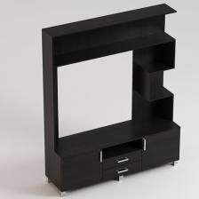 Стенка СТН-6+МТВ-1 венге (ШхГхВ) (1300х400х1800)мм, 2 ящика, 2 дверки, "Колизей мебель"