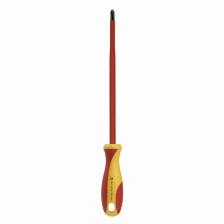 Диэлектрическая отвертка крестовая PH1x150, до 1000В,VDE, прорез.ручка,серт. испыт.SmartbuyTools/120, цена за 1 шт