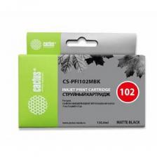 Cactus PFI-102MBK Картридж струйный для Canon iPF500/iPF600/iPF700/ MFP M40/iPF765/LP17/LP24, черный матовый (130мл) [CS-PFI102MBK]