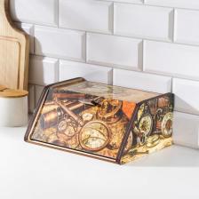 Хлебница Доляна «Клад», дерево, 20x28.5x13 см, коричневая