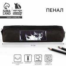 Пенал школьный из искусственной кожи «Аниме» , 19x8x3 см