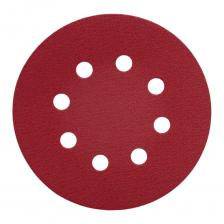 Шлифкруг для обработки дерева и металла Круг шлифовальный на липучке по дереву/металлу 10 шт. (125 мм; P120; 8 отверстий) Gigant G-1020