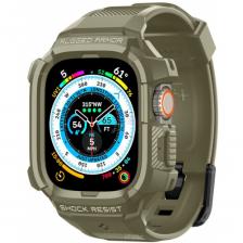 Ремешок-чехол Spigen Rugged Armor Pro для Apple Watch Ultra Тёмно-зелёный