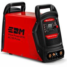 Профессиональный импульсный сварочный аппарат ЕВМ WavePower TIG 200 AC/DC Pulse предназначен для аргонодуговой сварки TIG переменным током (AC) и постоянным током (DC). Подходит для работы с углеродистой и нержавеющей сталью, алюминием, медью и их сплавами.Эффективен при работе с алюминием и тонкими металлическими листами благодаря выбору формы волны переменного тока и импульсному режиму сварки PULSE.РЕЖИМЫ СВАРКИAC TIG — сварка на переменном токе AC. Применяется для сварки алюминия, магния и их сплавов.AC PULSE TIG — импульсный режим сварки на переменном токе АС. Форма волны в режиме AC TIG может быть прямоугольной или треугольной.DC TIG — сварка на постоянном токе DC. Применяется для сварки углеродистой и нержавеющей стали, меди.DC PULSE TIG — импульсный режим сварки на постоянном токе DC.SPOT TIG - точечная сварка.ММА - режим ручной дуговой сварки плавящимся электродом.ФОРМА ВОЛНЫ ПЕРЕМЕННОГО ТОКА TIG ACПрямоугольная волна переменного тока обеспечивает стабильность дуги, хорошие динамические показатели и эффективно удаляет оксидную плёнку. Используется для сварки алюминия и его сплавов.Треугольная волна уменьшает тепловую нагрузку и способствует быстрому формированию сварного шва, снижая сварочную деформацию. Подходит для сварки тонких листов.РЕЖИМ РАБОТЫ ГОРЕЛКИ2T - двухтактный режим для коротких швов.4Т - четырёхтактный режим для длинных швов.ДИСТАНЦИОННОЕ УПРАВЛЕНИЕУправление током сварки возможно с помощью педали дистанционного управления.