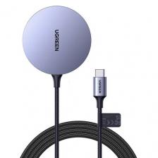 Беспроводное зарядное устройство UGREEN CD245, USB-C, 15Вт, 1A, серый [30233_]