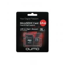 Карта памяти MicroSDXC cl10 UHS-I U1 3.0 64ГБ с адаптером