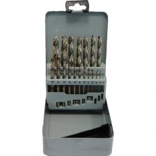Набор сверл спиральных DIN 338 HSSE Co8 1,0-10,0 мм, 19 штук.Содержание набора:1 х сверла 1,0 – 10,0 мм через шаг 0,5 ммПрименение: в ручных электро- и пневматических инструментах. Высококачественная быстрорежущая сталь HSSE (кобальт 8%), гарантирует прочность и износостойкость. Грани сверл отличаются остротой и отсутствием заусенцев, режущая способность и износостойкость значительно увеличивается. предназначено для сверления отверстий в деталях из специальных Cr-Ni сплавов, таких как Nimonic, Hastelloy, Inconel, износостойких сталей, например Hardox, конструкционных сталей с пределом прочности до 1400Н/мм2, как обычных, так и закаленных, а также подходит для обработки серого и ковкого чугуна. Оснастка имеет цилиндрический хвостовик. Металлический кейс для удобной транспортировки и хранения. Стандарт: DIN 338 Угол заточки: 130° Тип заточки: Перекрестная Допуск: h8Сверла с крестообразной подточкой перемычки обеспечивают улучшенное центрирование и более эффективный отвод стружки при сверлении металла. Крестообразная подточка сверла предотвращает его соскальзывание в начале сверления, т.е. отпадает необходимость в предварительном кернении, сверло становится самоцентрирующимся. В отличии от сверла с конической подточкой, благодаря дополнительным острым лезвиям вдоль перемычки, сверло по металлу с крестообразной подточкой начинает резать металл сразу.