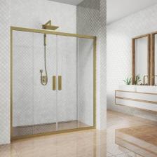 Дверь в душевую нишу GuteWetter GWMPKB019D4 165x200 см, цвет фурнитуры бронзовый, цвет стекла бесцветный, стекло закаленное 6 мм, открывание двери левое / правое 4698031175000