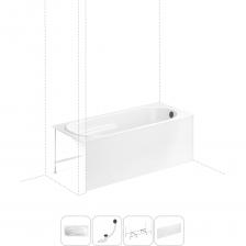 Прямоугольная акриловая ванна Bristol производится в размерах 150, 160, 170 см по длине и имеет увеличенную ширину – 75 см, что позволяет комфортно принимать ванну или душ людям разного телосложения. Небольшой подголовник с плавными линиями и анатомически выверенный наклон ванны в изголовье поддерживают спину во время принятия водных процедур в естественном и удобном положении, а специально для рук созданы симметричные эргономичные площадки. Основа ванн из литьевого акрила — жесткий 4 мм лист полиметилметакрилата (ПММА), который помещают в вакуум-формовочное оборудование и под большим давлением заполняют матрицу будущей ванны. Для максимальной прочности конструкции по всему основанию купели закладывается усиленная плита ДСтП, а внешняя сторона покрывается смесью полимера с отвердителем и ровингом. После отверждения в ванне высверливают отверстия для слива-перелива. Сифон-автомат Useful Extras от Wellsee изготовлен из полипропилена высокой термической стойкости и прочности, неуязвим к воздействию агрессивных химических средств. Самоочищающаяся форма и изгибы сифона препятствуют скоплению грязи внутри обвязки и поддерживают высокую пропускную способность — 50 л/мин. Конструкция ванны предполагает установку на поперечные ножки или усиленный металлический каркас с максимальной нагрузкой до 500 кг и предусматривает дополнительную фиксацию к стене. Наличие регулировок на каждой ножке и распорках обеспечивает удобство установки на различных поверхностях.