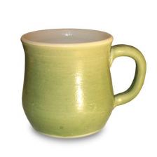 Глиняная чашка чайная, полная глазурь, 350 мл (зеленый цвет)