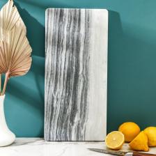 Доска для подачи Magistro Graystone, 38x18 см, из мрамора, серая