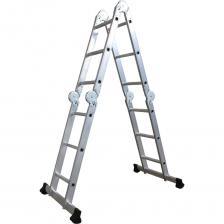 Лестница-трансформер Gigant LT-150 4x3 LT-150-4x3 представляет собой надежное и универсальное решение для профессионального использования. Изготовленная из алюминия, она отличается легкостью и прочностью, что делает ее удобной для транспортировки и эксплуатации. Максимальная рабочая нагрузка в 150 кг обеспечивает безопасность при выполнении различных задач на высоте. Рабочая высота достигает 4,45 м, что позволяет использовать лестницу для широкого спектра работ. В сложенном состоянии она занимает минимальное пространство, что упрощает хранение и транспортировку. Ширина ступеней в 25 мм обеспечивает комфортное и безопасное передвижение по лестнице. Компактные размеры и вес в 11,1 кг делают ее удобной для использования в различных условиях.