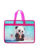 Папка с ручками А4, 100x250x340 мм, deVENTE Yummy Panda, пластик, для девочки