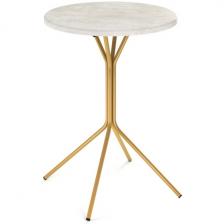 Столик журнальный Sheffilton SHT-CT12-1 золото/бетон хафит Sheffilton (круглая столешница, 4 ножки)