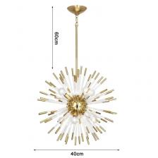 Дизайнерский роскошный хрустальный светодиодный подвесной светильник Гостиная Ресторан Спальня Отель Золотая сферическая люстра Художественный декор Освещение