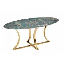 Стол обеденный IST-CASA Тренди DT-2889A.2, 180х90х75 см, малахитовый мрамор