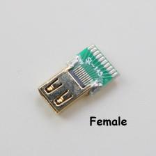 1 шт. 19P Micro Hdmi-совместимые гнездовые разъемы, Позолоченный разъем типа D, гнездовой разъем с PCB Micro Hdmi-совместимым разъемом