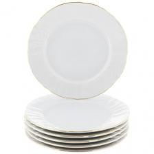 Тарелка десертная 17 см; "Bernadotte", декор "Отводка золото" (набор 6 шт.)