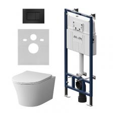 IS100238.DX35C1700 Инсталляция с подвесным унитазом с сиденьем микролифт и клавишей
