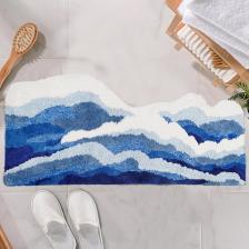 Синий ворсовый ковер Imitation Cashmere 50x80/50x120/70x160 см