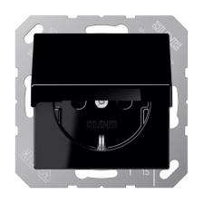 Розетка Schuko с крышкой Jung A1520BFKLSW