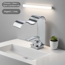 Современный смеситель-водопад с одной ручкой, 1-луночный смеситель для раковины в ванной комнате, туалетный столик, смеситель для умывальника, смеситель для воды, сосуд, кран-кран Матовый серый бассейн Фаузет Пюре Ткс