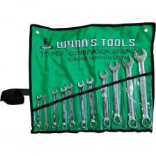 Набор комбинированных ключей 11шт (8-24) W0138B, W0327B — надежный комплект ручного инструмента, который подойдет как для профессионального применения в автосервисе или на производстве, так и для домашних работ. Ключи изготовлены из прочной кованой углеродистой стали, имеют хромированное покрытие и матовую отделку, что обеспечивает долговечность и стойкость к коррозии. Набор комбинированных ключей состоит из 11 наиболее востребованных размеров (от 8 до 24 мм), что делает его универсальным решением для работы с широким спектром резьбовых соединений. Характеристики: Назначение — монтаж и демонтаж резьбовых соединений Форма — прямой Материал — углеродистая кованая сталь Покрытие — хромированное Количество предметов — 11 шт. Преимущества: Универсальный набор комбинированных ключей для различных задач Высокая прочность и износостойкость за счет кованой стали Хромированное покрытие защищает от коррозии Удобное хранение и транспортировка в полотне