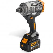 Гайковерт ударный аккумуляторный RT-IW1600 разработан специально для интенсивной эксплуатации в сложных условиях: на стройке, промышленных предприятиях, в автосервисах. Номинальный крутящий момент в 1600 Н·м позволяет быстро и эффективно работать с болтовым крепежом. Инструмент оснащен 3 режимами для максимальной универсальности применения. Приводной квадрат 3/4 " подходит для работы с самыми распространенными размерами гаек. Номинальный крутящий момент на 1 скорости — 650 Н·м Номинальный крутящий момент на 2 скорости — 1300 Н·м Номинальный крутящий момент на 3 скорости — 1600 Н·м. Инструмент комплектуется двумя высокоэффективными аккумуляторами с интеллектуальной системой управления энергией. АКБ универсальна для любого инструмента Runtec PRO с подходящим напряжением. Эргономичный корпус и прорезиненная рукоять с 3D текстурой обеспечивает удобный хват и не позволит выскользнуть инструменту даже при работе в перчатках. Корпус гайковерта усилен дополнительными ребрами жесткости для увеличения прочности. В корпусе инструмента расположена светодиодная подсветка для удобной работы в условиях низкой освещенности. Чтобы избежать потерю крепежа, гайковерт оснащен функцией автоматической остановки: при достаточном ослаблении крепежа инструмент остановится. Ударный гайковерт оснащен инновационной системой гашения вибрации на рукоятке инструмента для снижения усталости и негативного воздействия на запястный канал.