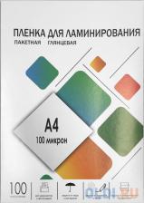 Пленка для ламинирования A4, 216х303 (100 мкм) глянцевая 100шт, ГЕЛЕОС [LPA4-100]