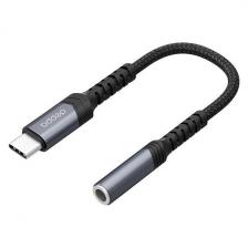 Переходник-адаптер USB-C (M)/3.5mm Jack (F), металл, графит (72420)