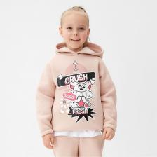 Толстовка (худи) для девочки MINAKU: CRUSH, розовая, рост 158 см